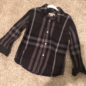 Boys Burberry snap-front shirt, sz 4 year